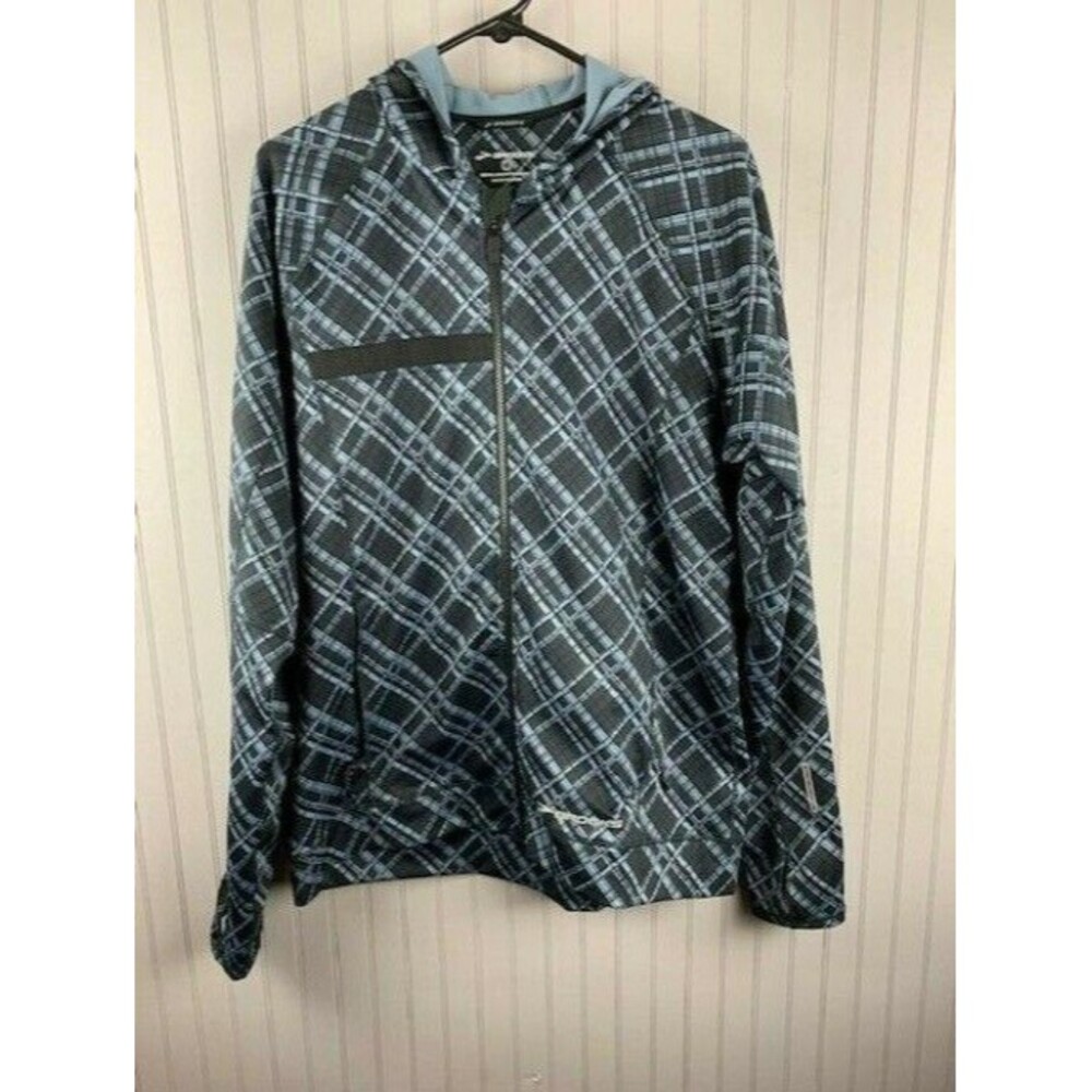 Brooks Size Medium Mens Hoodie Blue Shelter Technology Full Zip